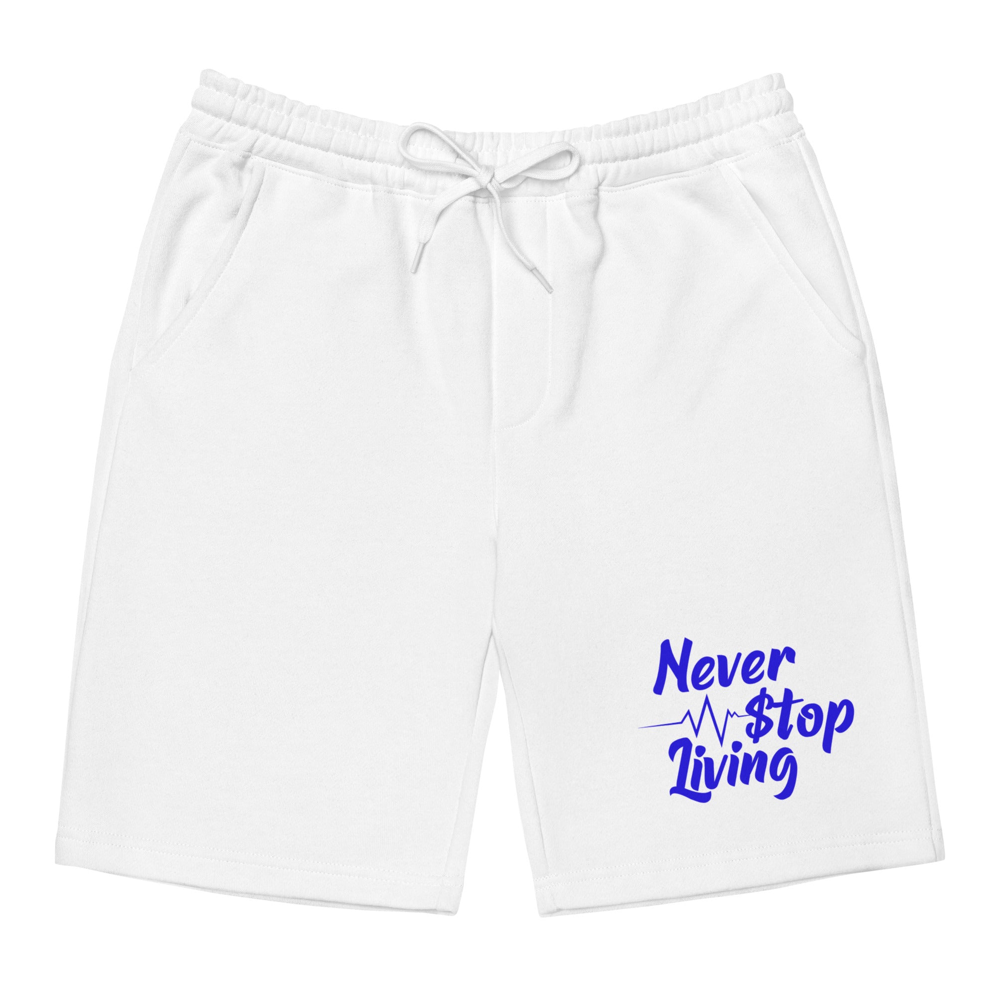 White “ Blue Logo” Shorts